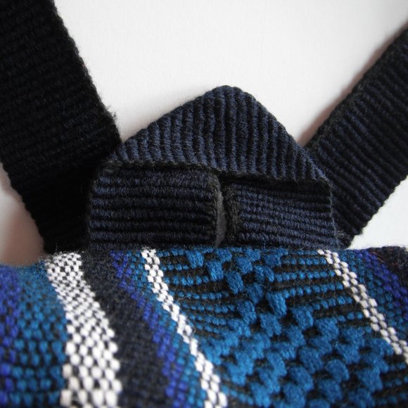 Artesanias Mr. Pinzon Woven Drawstring Boho Hippie Bag Rasta Back Pack Rainbow - Picture 9 of 11